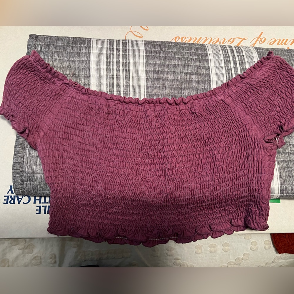 Purple boutique crop top